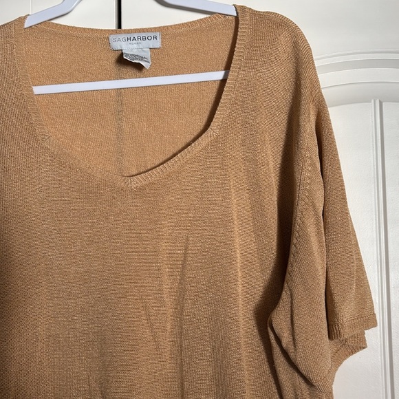 Tan-gold blouse by SAG HARBOR in size 3X - Picture 3 of 14